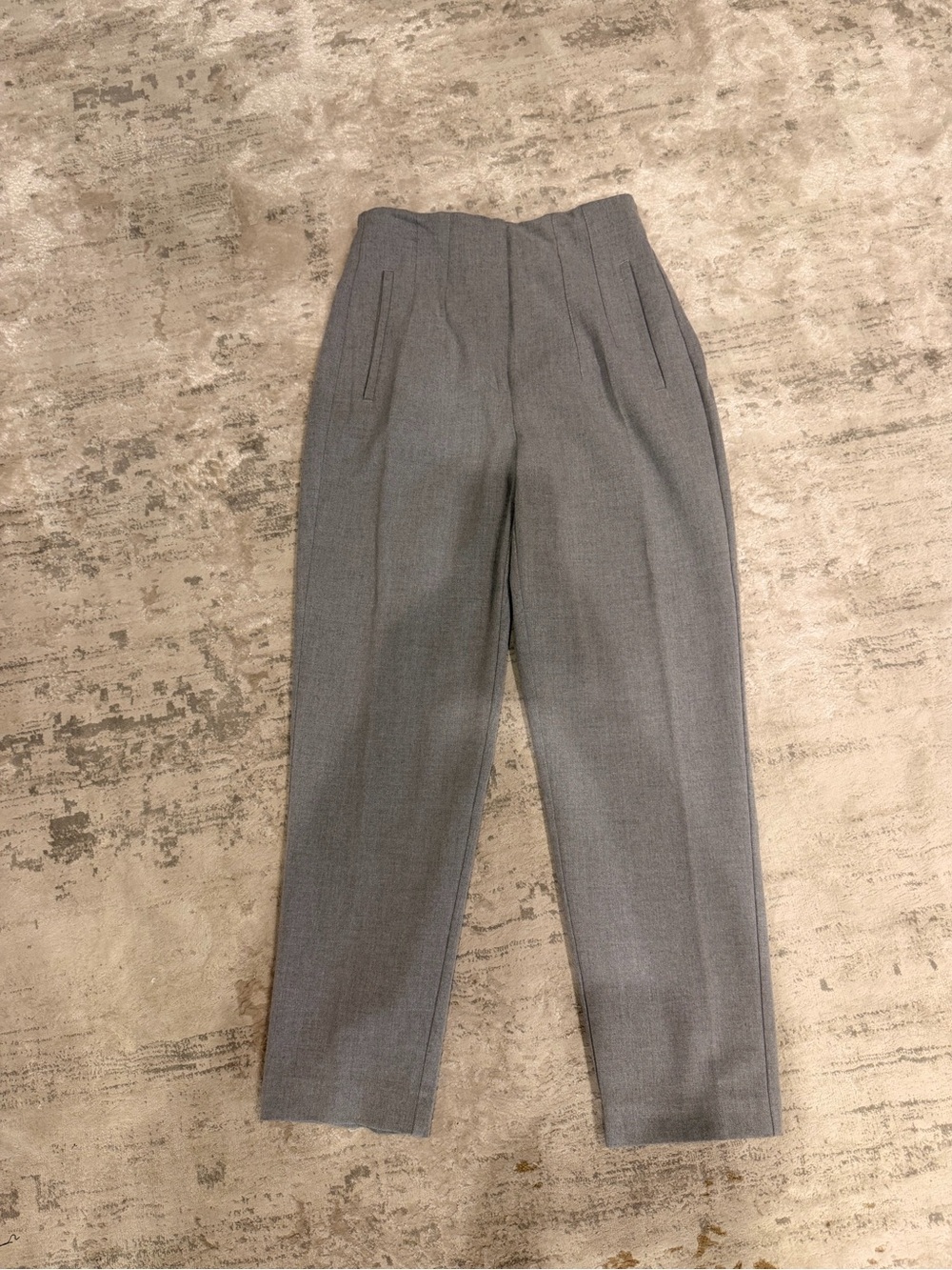 Zara Gray High-Waisted Tailored Trousers – Size S
